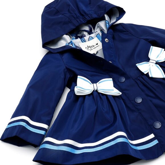 New - Original Marines, Italy - US Seller - FUN BOW TODDLER GIRL RAINCOAT - Picture 6 of 7